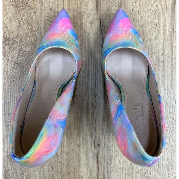 Michael Ry leigh Patent Leather Pointed Toe Stiletto Heels Size 9M Multicolored - Picture 12 of 16